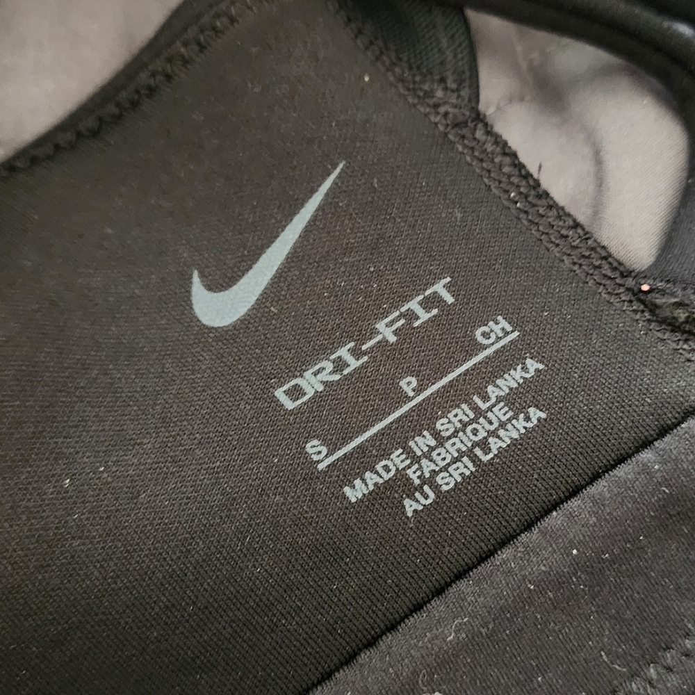 Nike Charcoal Sports Bra with Silver Logo - Picture 4 of 4